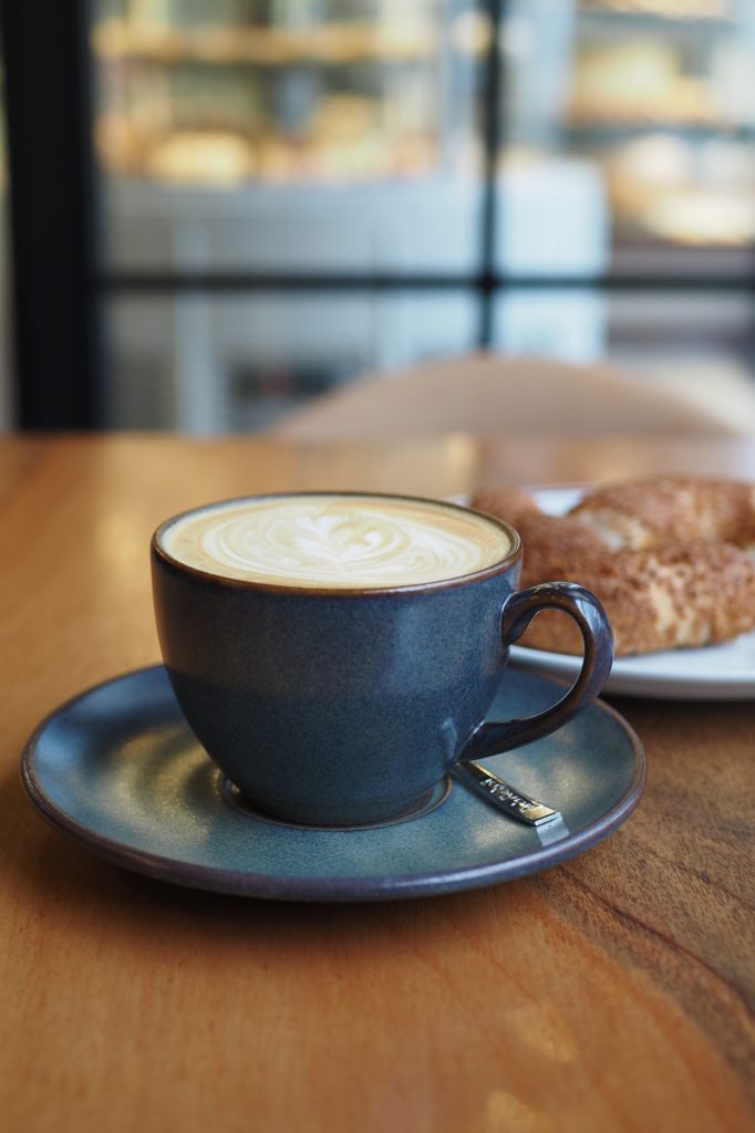 Stylish Coffee and Pastry Setup in Modern Caf